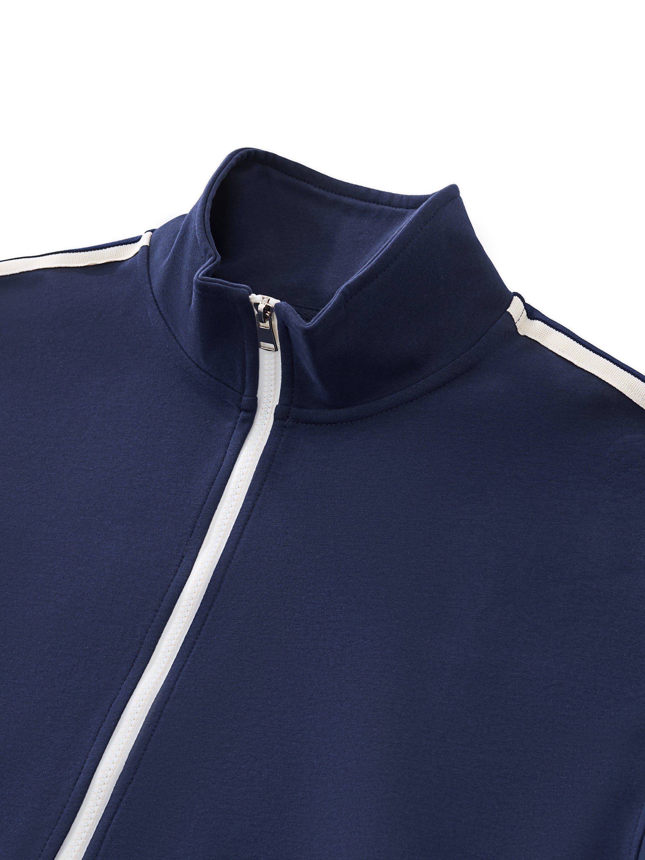 Wolvyn Apparel "Area 480" Contrast Side-Stripe Stand Collar  Jacket