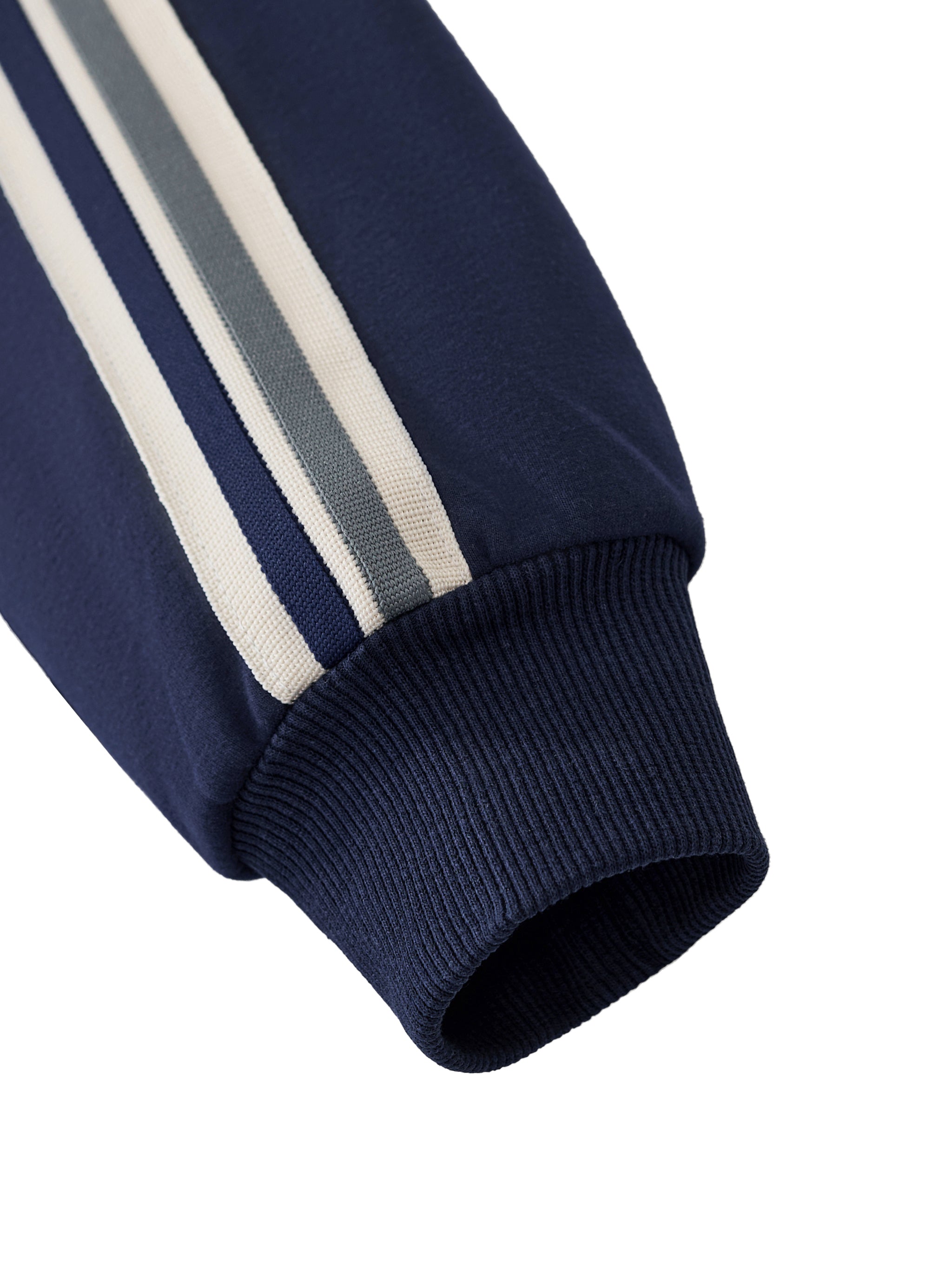 Wolvyn Apparel "Area 480" Contrast Side-Stripe Stand Collar  Jacket