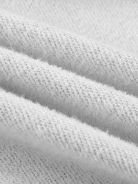 ODMPOD zip hoodie white fleece fabric close-up showing soft textured knit