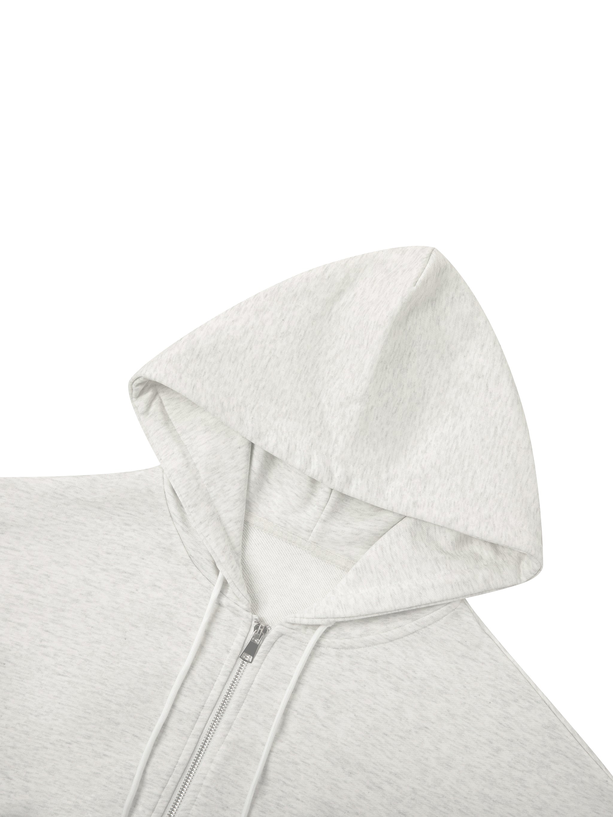 Wolvyn Apparel Essential Cropped Zip-Up Hoodie