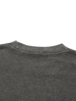 Wolvyn Apparel mineral wash waffle knit T-shirt neckline in gray