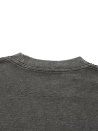 Wolvyn Apparel mineral wash waffle knit T-shirt neckline in gray