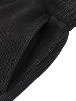Wolvyn Apparel Mineral Wash Waffle Knit Shorts in dark charcoal, ODMPOD