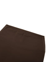 Leggings, brown high-waisted yoga style, ODMPOD for Wolvyn Apparel, flat lay.