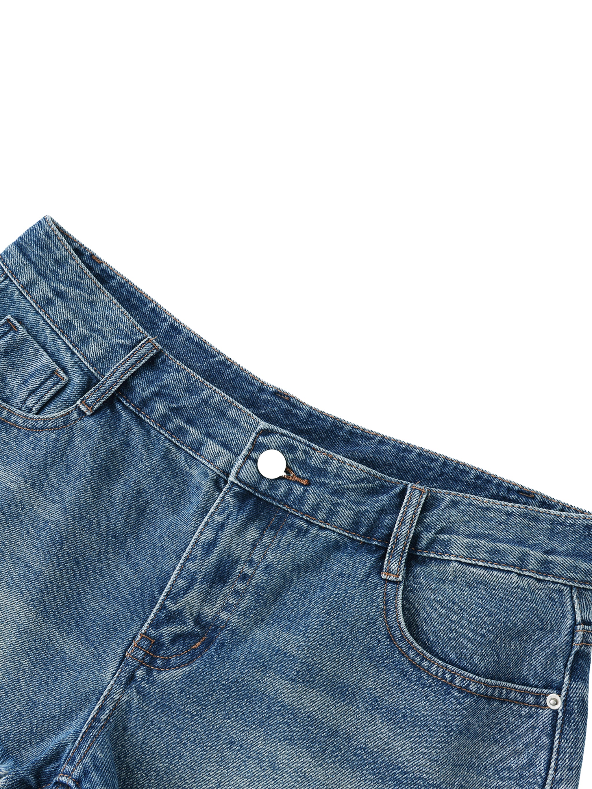 Wolvyn Apparel Women's Vintage Wash Raw Hem Denim Shorts