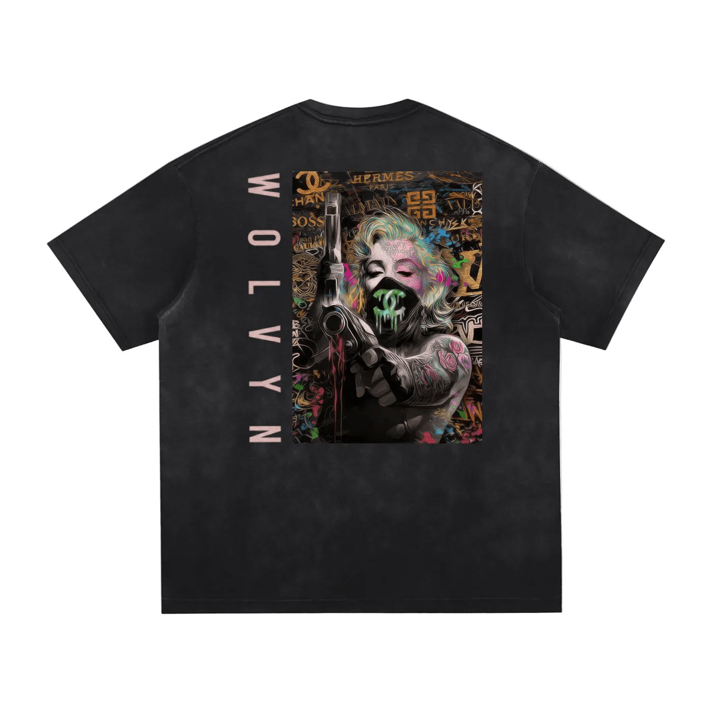 Maryiln Monroe 300 Series by Wolvyn Apparel Vintage Washed Hand-Frayed T-Shirt - Wolvyn Apparel