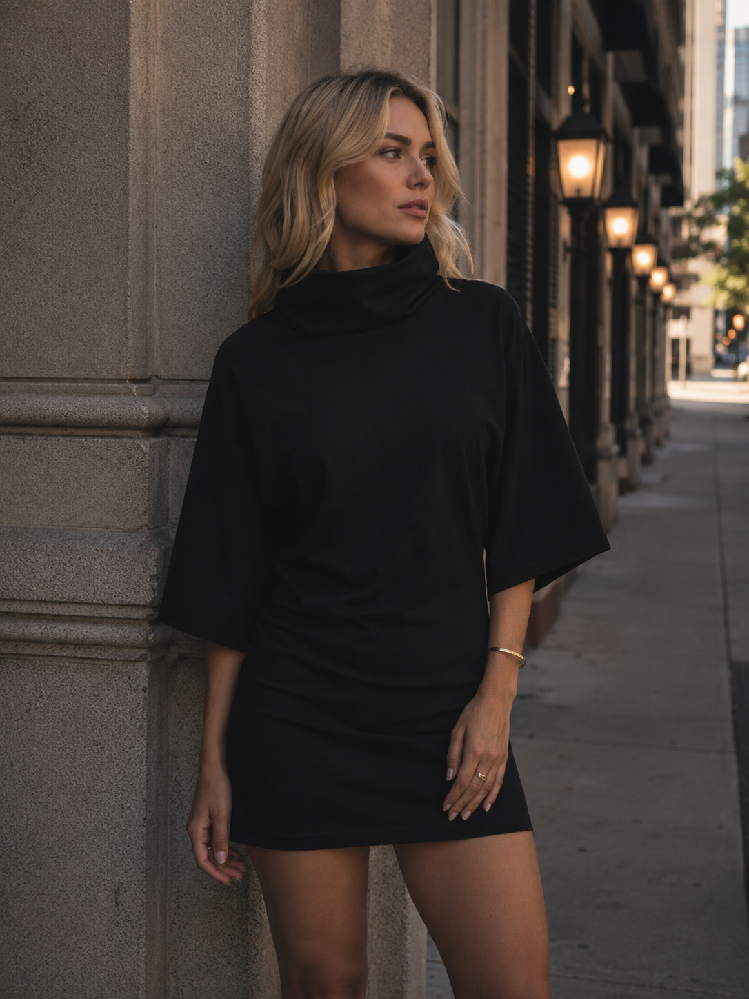Wolvyn Apparel Women’s Turtleneck Batwing T-Shirt