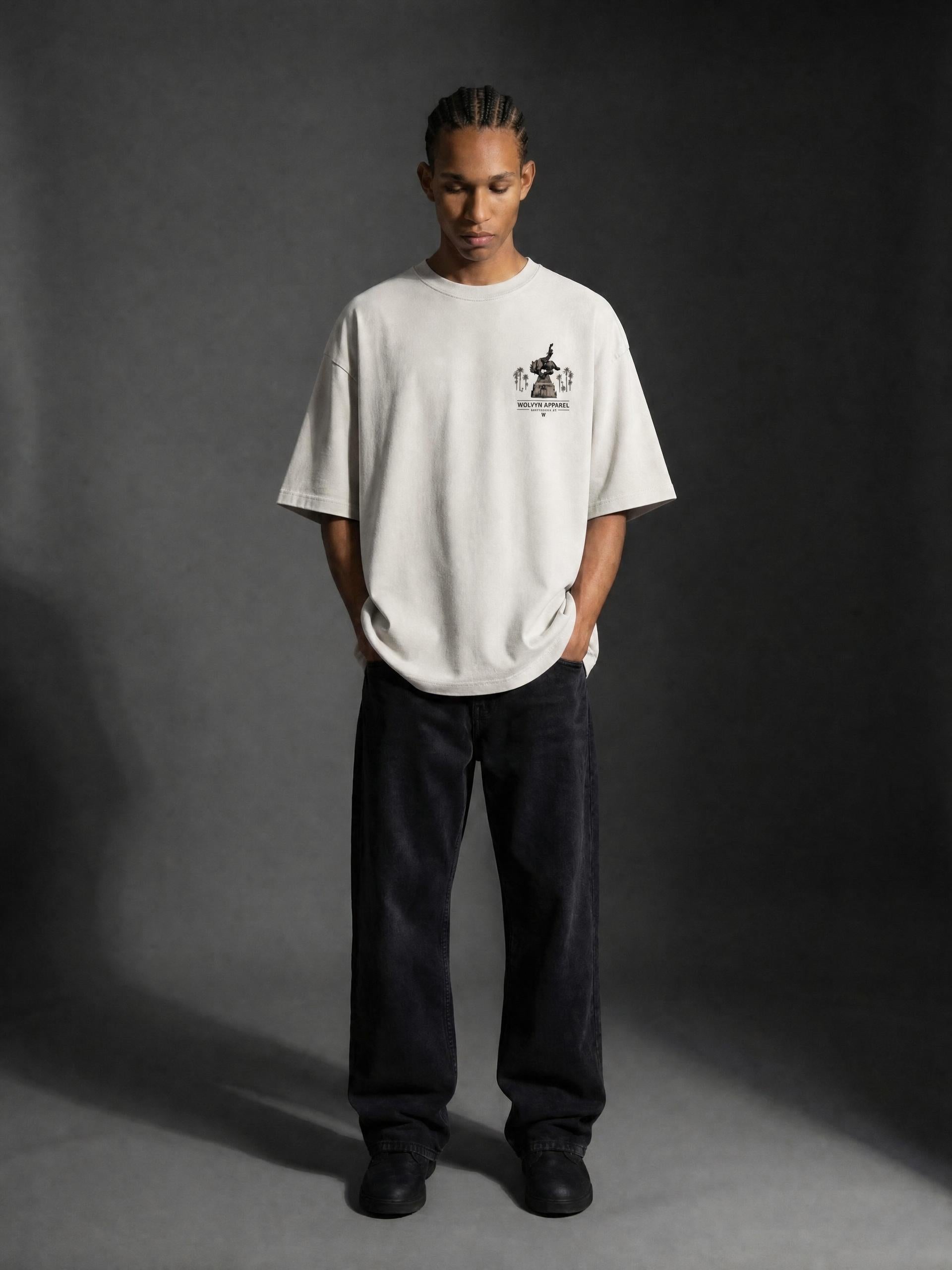 Wolvyn Apparel Vintage Washed Oversized Cotton T-Shirt