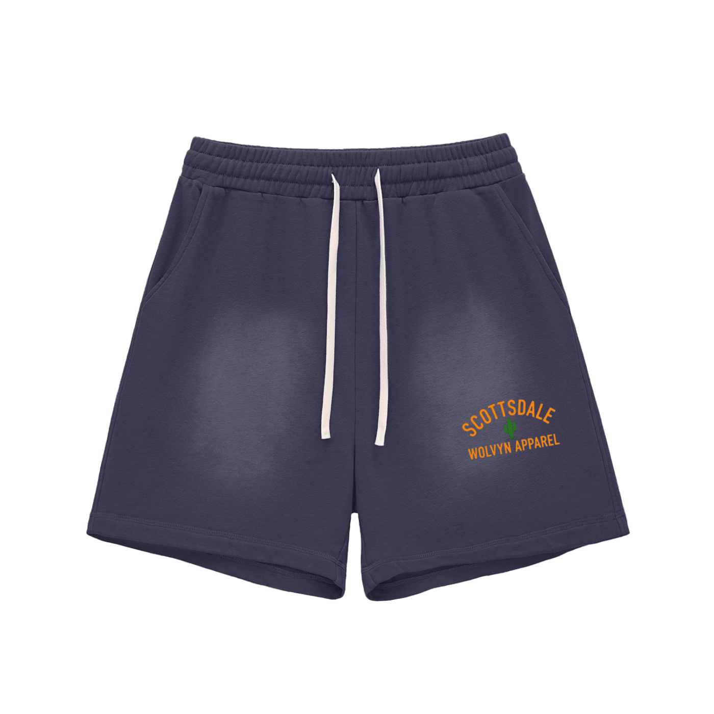 Sun Fade Raw Edge Cotton Shorts - Wolvyn Apparel