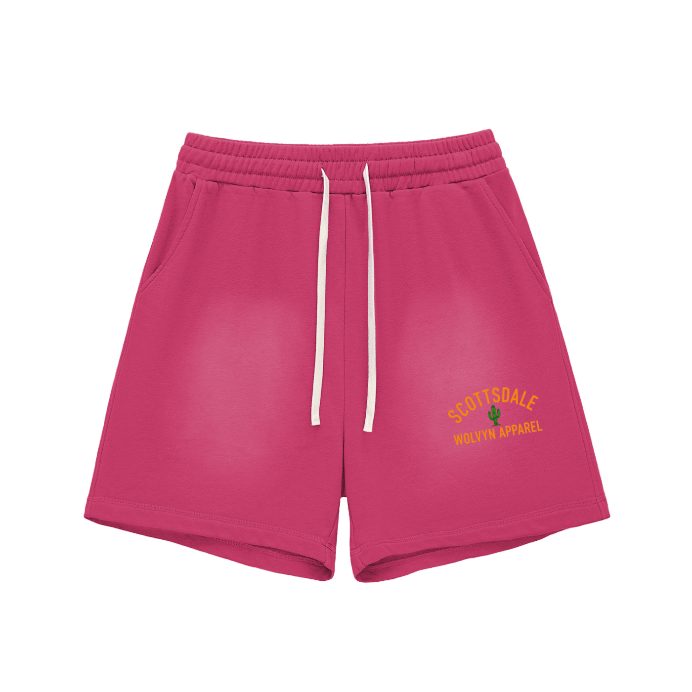 Sun Fade Raw Edge Cotton Shorts - Wolvyn Apparel