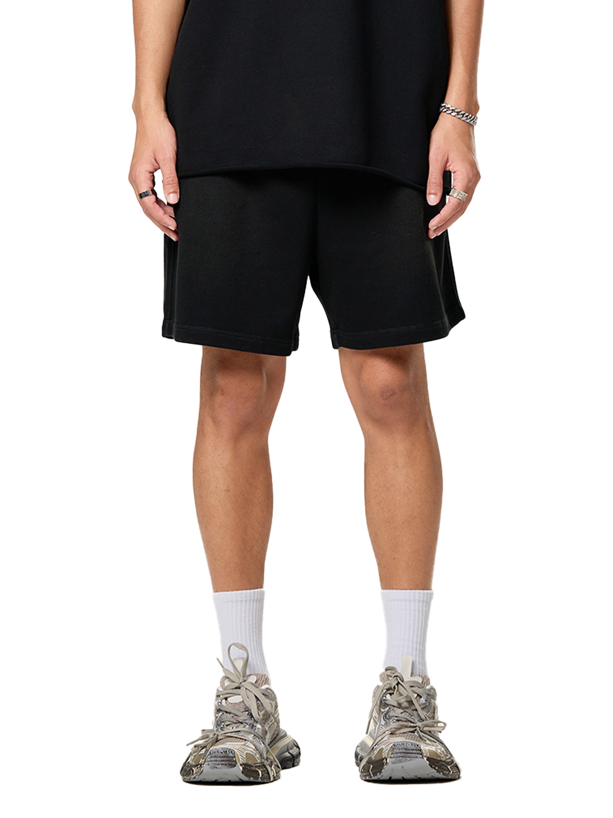 Sun Fade Raw Edge Cotton Shorts - Wolvyn Apparel