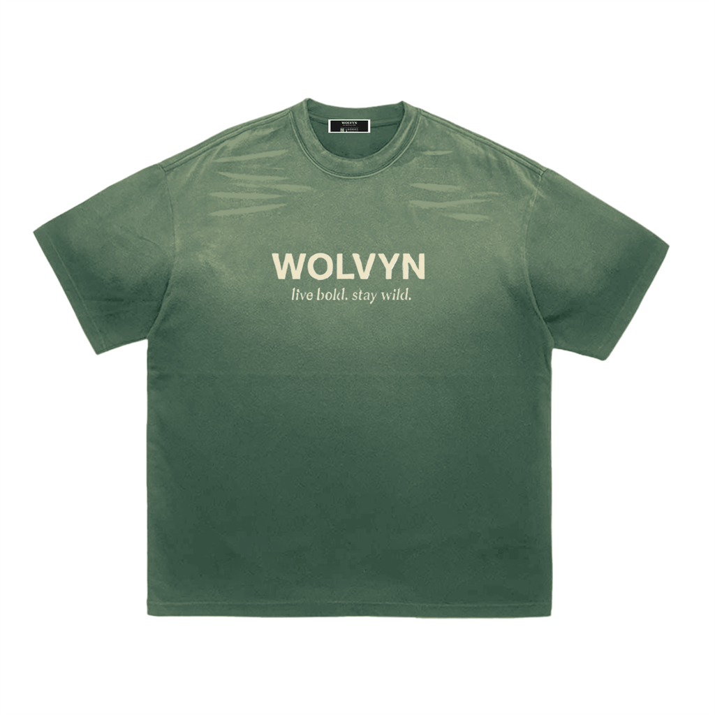 Tiger Stripe Gradient Washed T-Shirt - Wolvyn Apparel