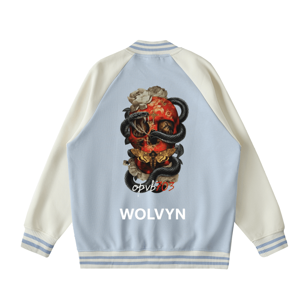 Two Tone Raglan Sleeve Varsity Jacket - Wolvyn Apparel