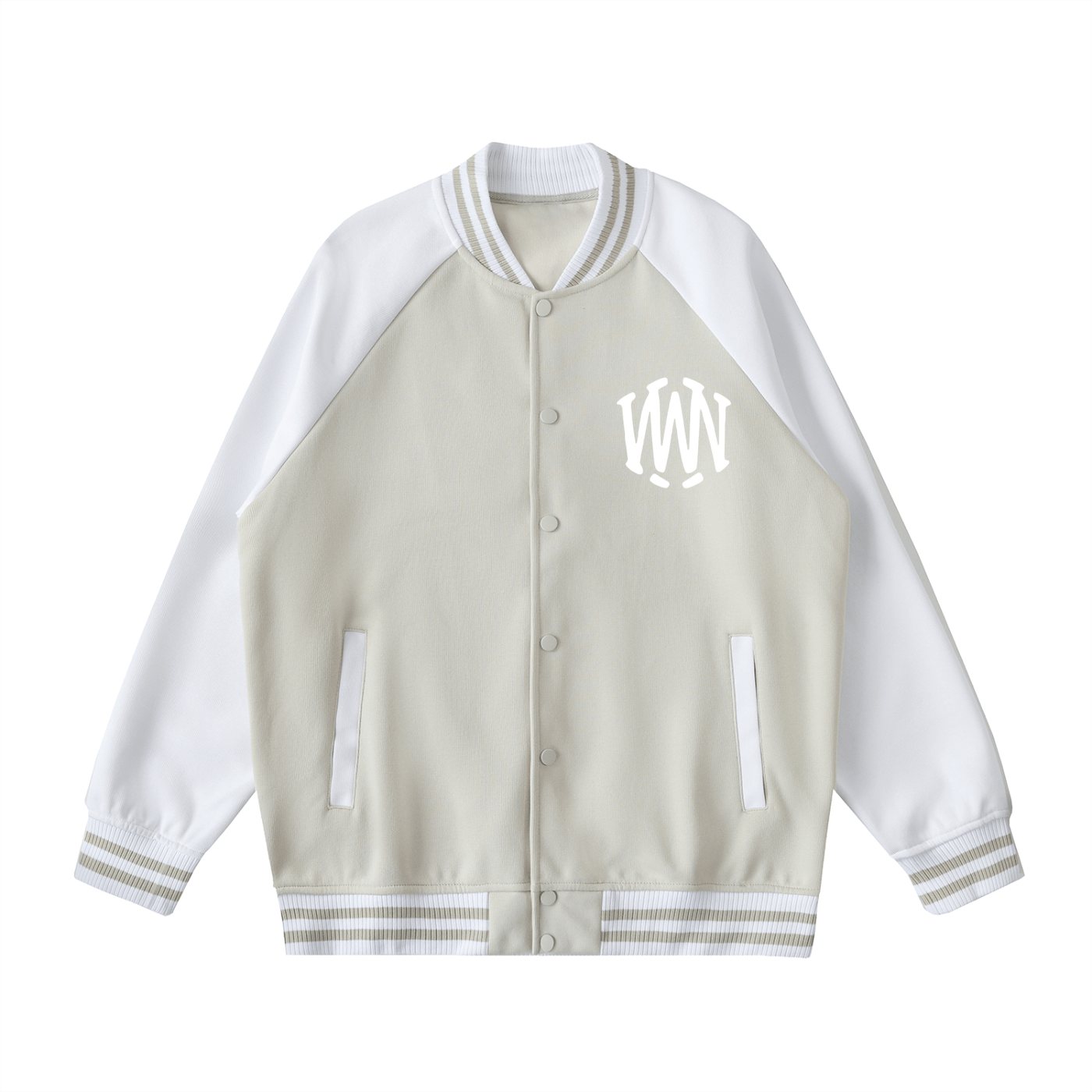 Two Tone Raglan Sleeve Varsity Jacket - Wolvyn Apparel
