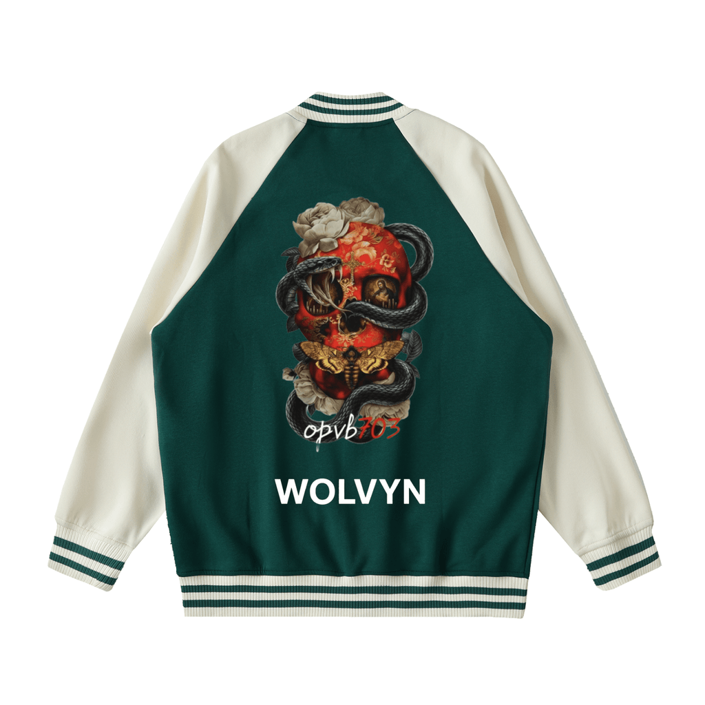 Two Tone Raglan Sleeve Varsity Jacket - Wolvyn Apparel