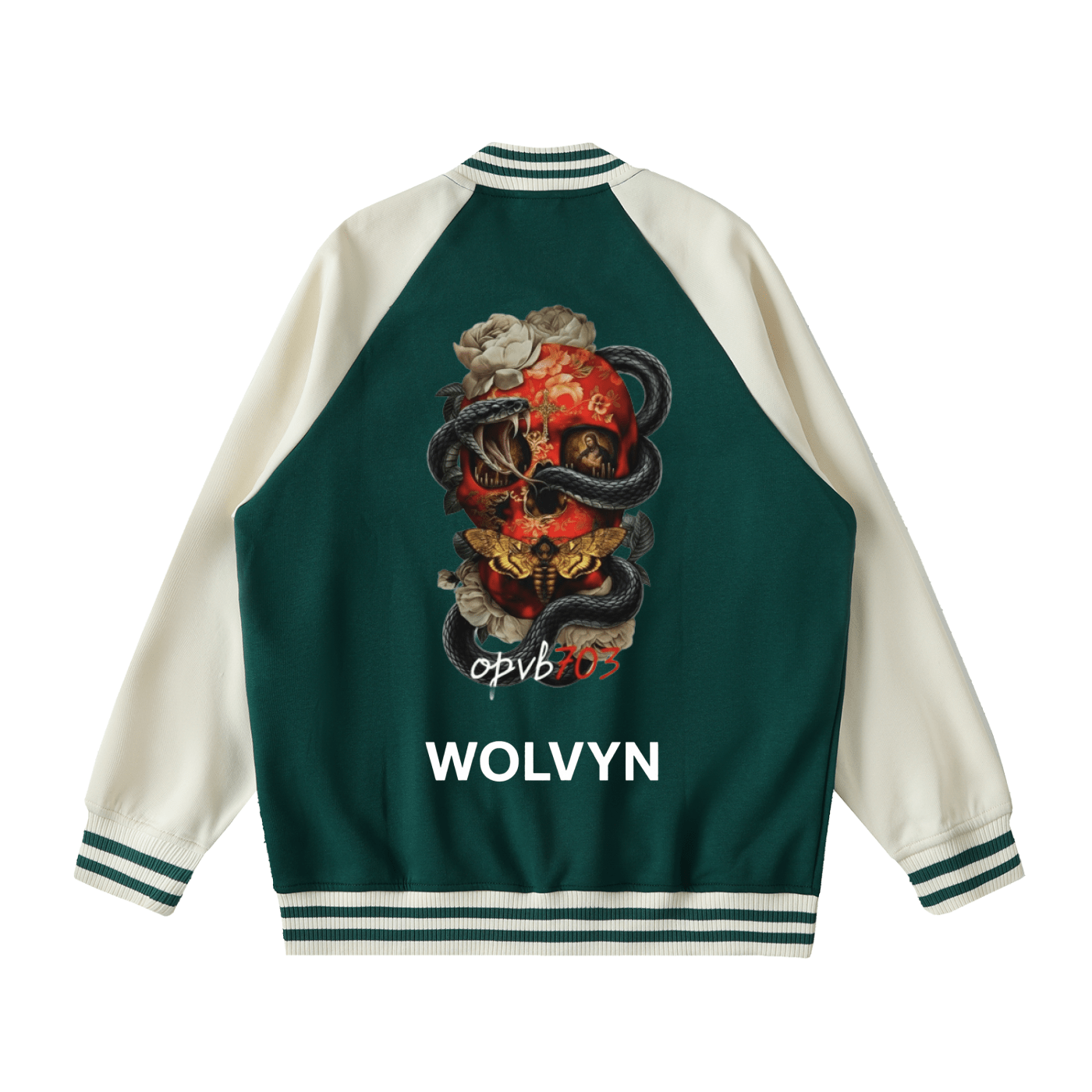 Two Tone Raglan Sleeve Varsity Jacket - Wolvyn Apparel