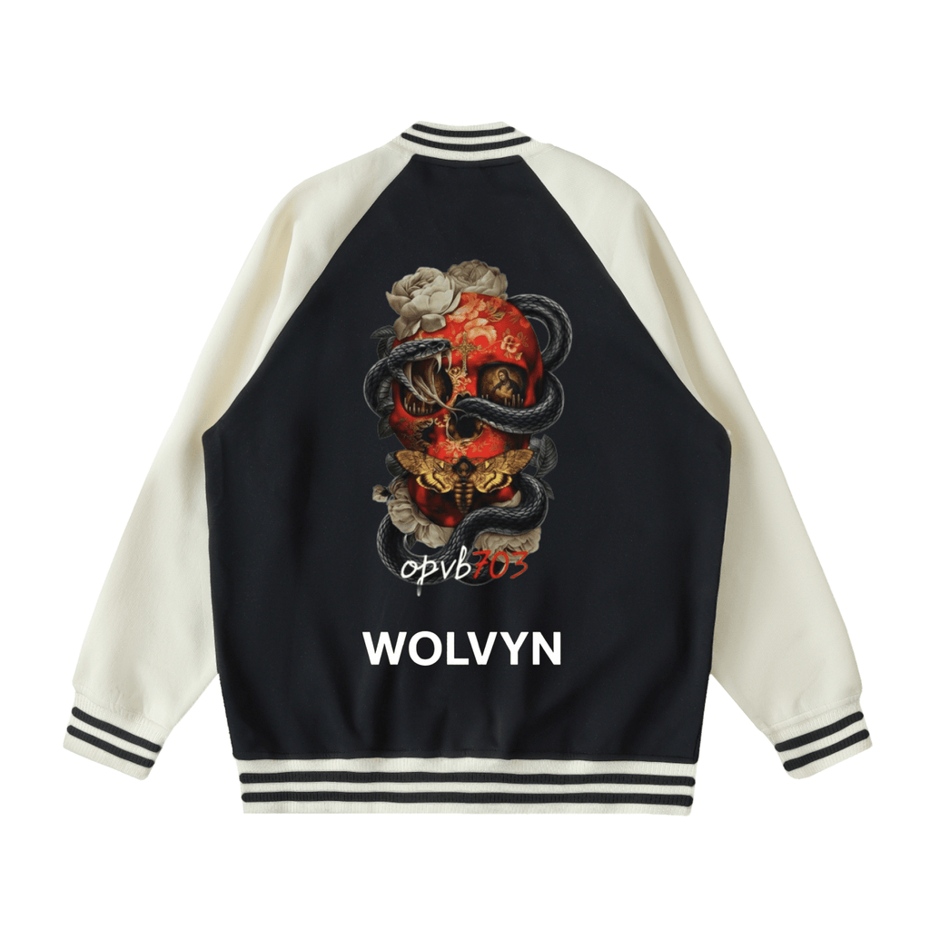 Two Tone Raglan Sleeve Varsity Jacket - Wolvyn Apparel