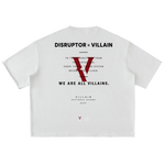 Villain by Wolvyn Apparel "Disruptor Dark Text" Washed Rolled Hem Half Sleeve T-Shirt - Wolvyn Apparel