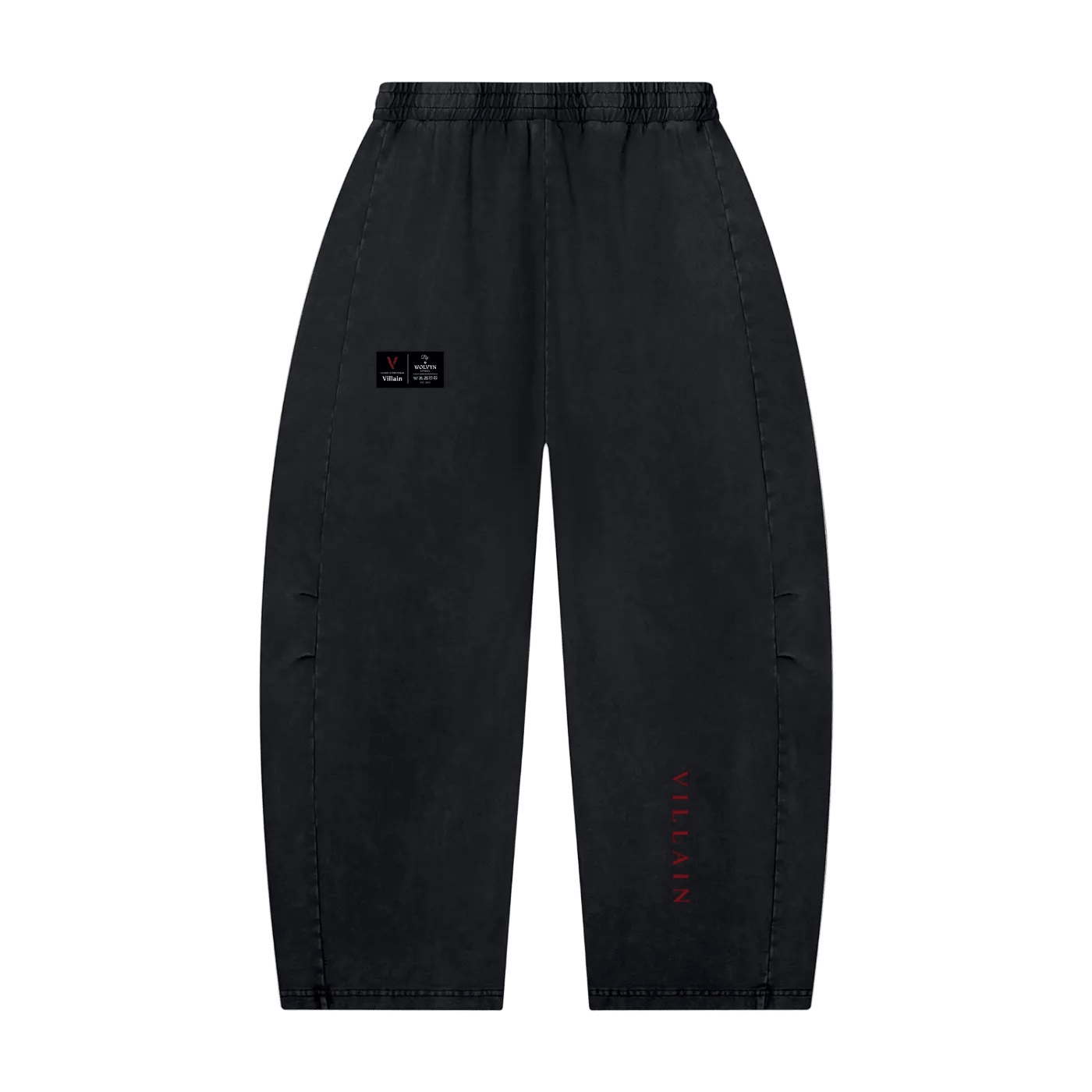 Villain by Wolvyn Apparel "Disruptor" Unisex Mineral Wash Barrel Leg Pants - Wolvyn Apparel