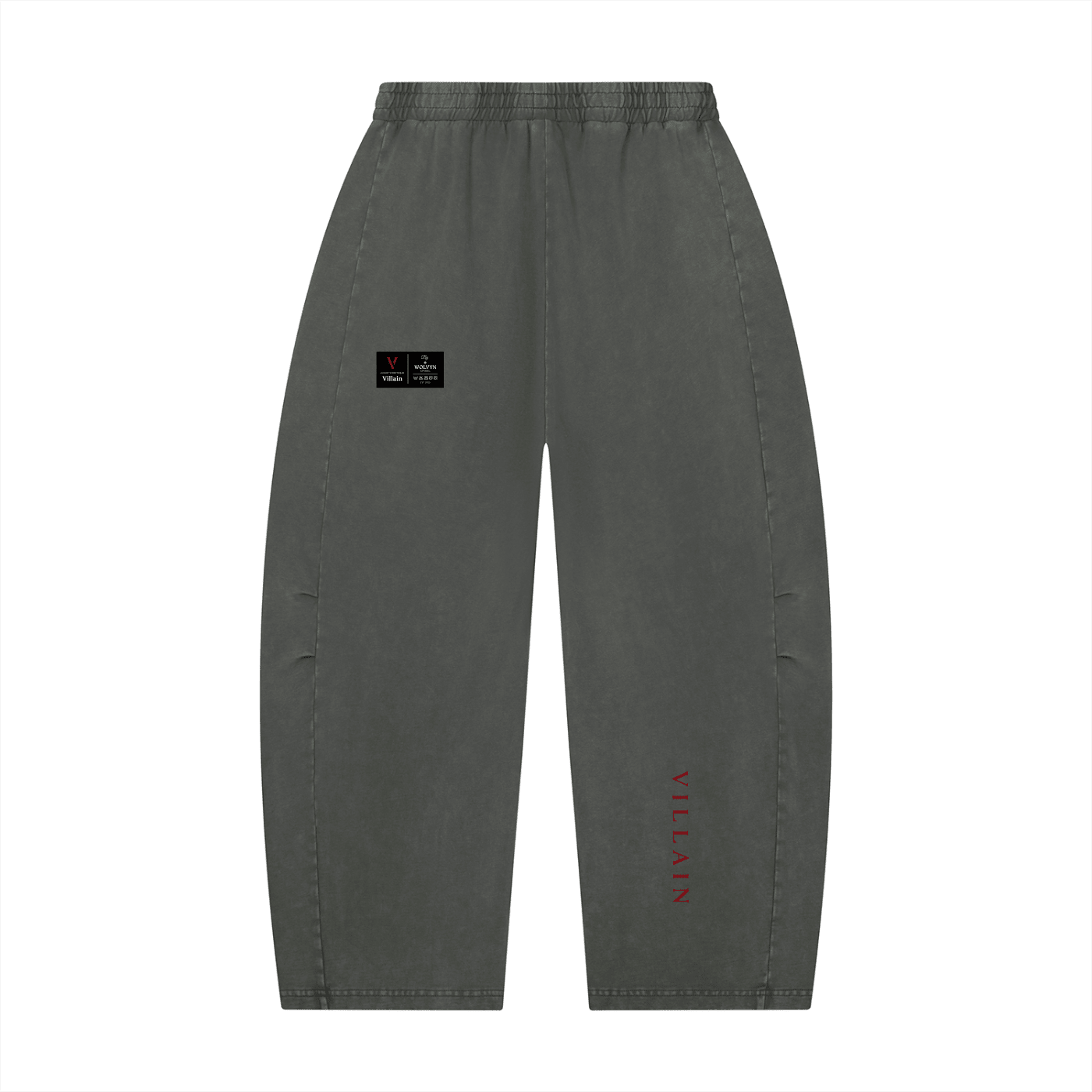 Villain by Wolvyn Apparel "Disruptor" Unisex Mineral Wash Barrel Leg Pants - Wolvyn Apparel