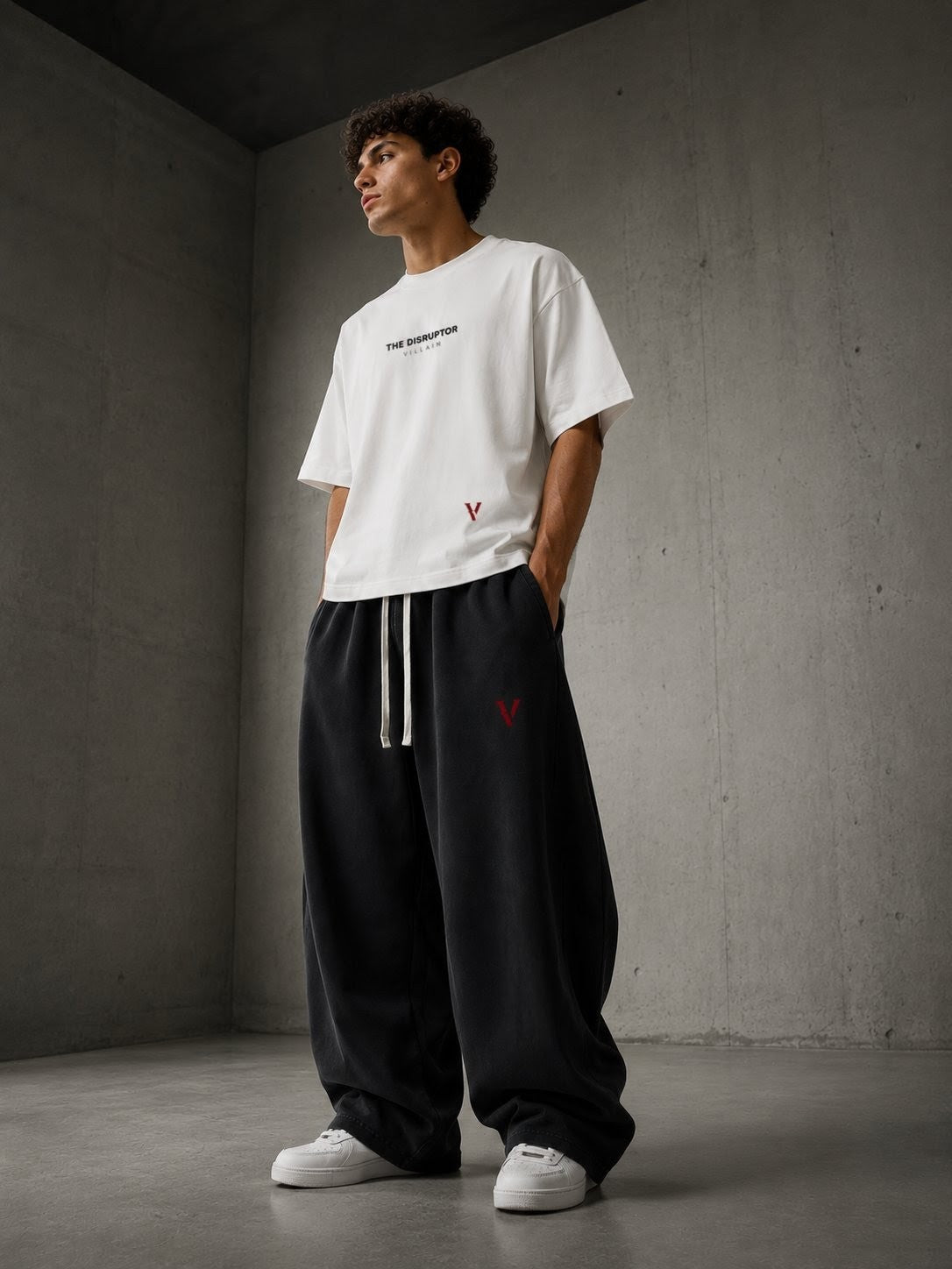 Villain by Wolvyn Apparel "Disruptor" Unisex Mineral Wash Barrel Leg Pants - Wolvyn Apparel