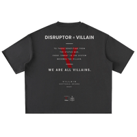 Villain by Wolvyn Apparel "Disruptor" Washed Rolled Hem Half Sleeve T-Shirt - Wolvyn Apparel