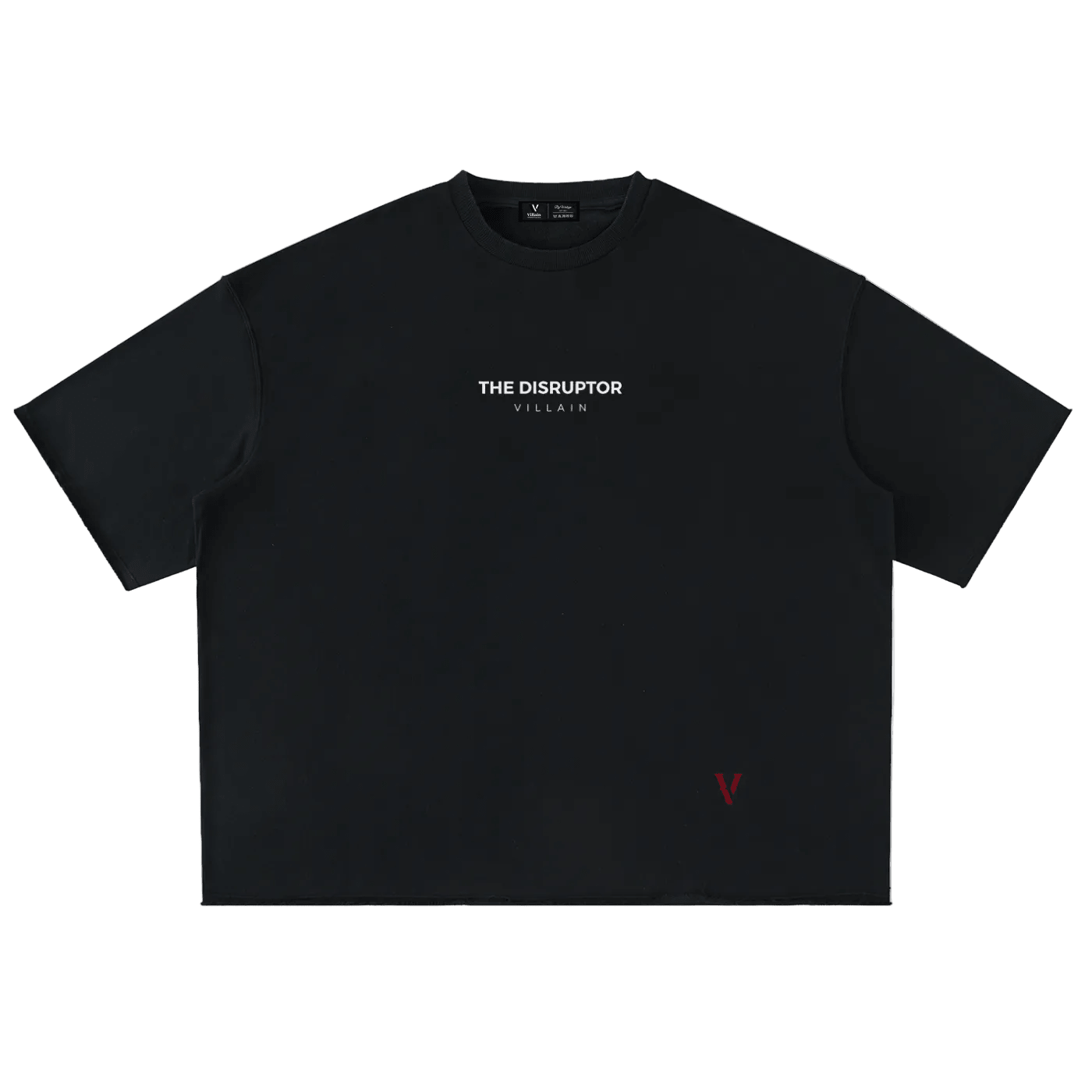 Villain by Wolvyn Apparel "Disruptor" Washed Rolled Hem Half Sleeve T-Shirt - Wolvyn Apparel