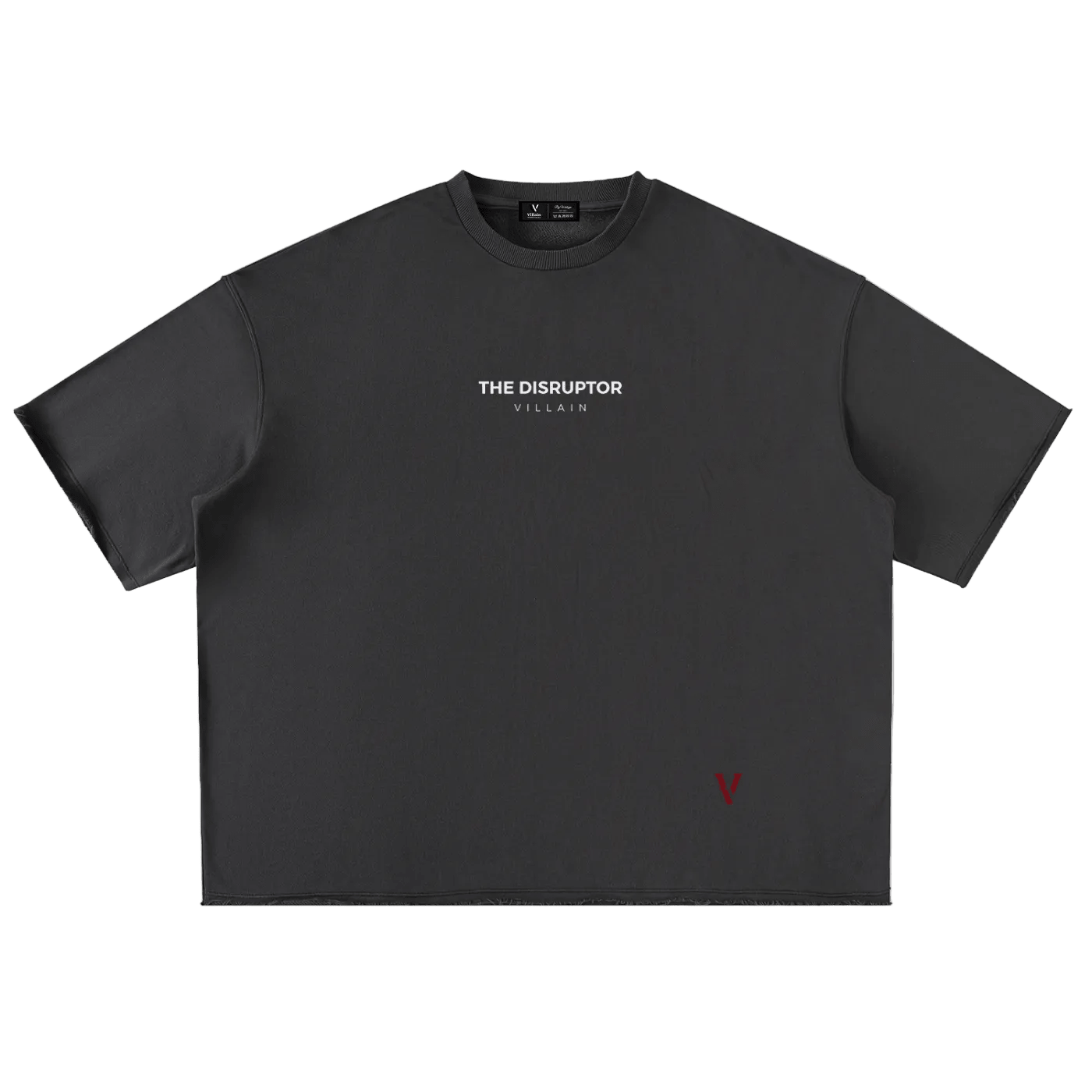 Villain by Wolvyn Apparel "Disruptor" Washed Rolled Hem Half Sleeve T-Shirt - Wolvyn Apparel