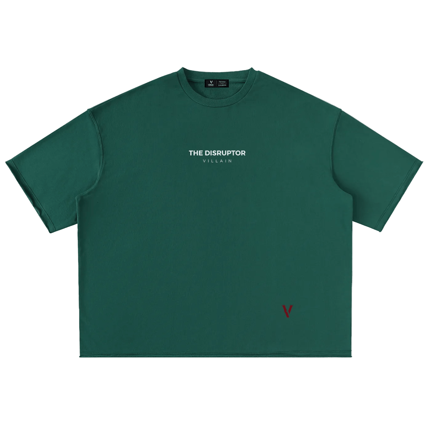 Villain by Wolvyn Apparel "Disruptor" Washed Rolled Hem Half Sleeve T-Shirt - Wolvyn Apparel