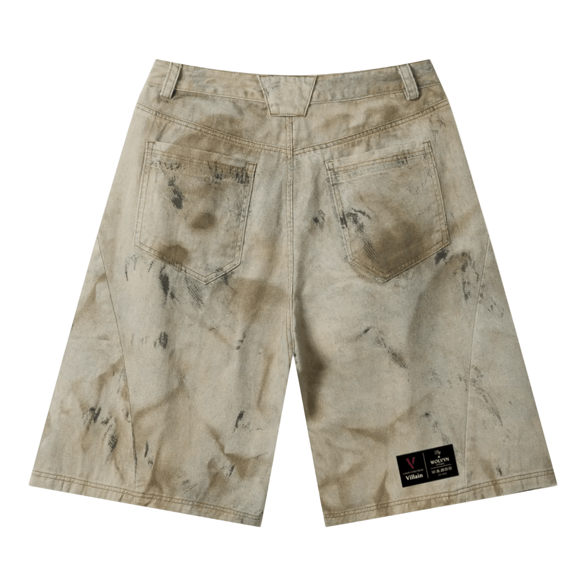 Villain by Wolvyn Apparel "Dominion 2" Left Twill Denim Print Cropped Pants - Wolvyn Apparel