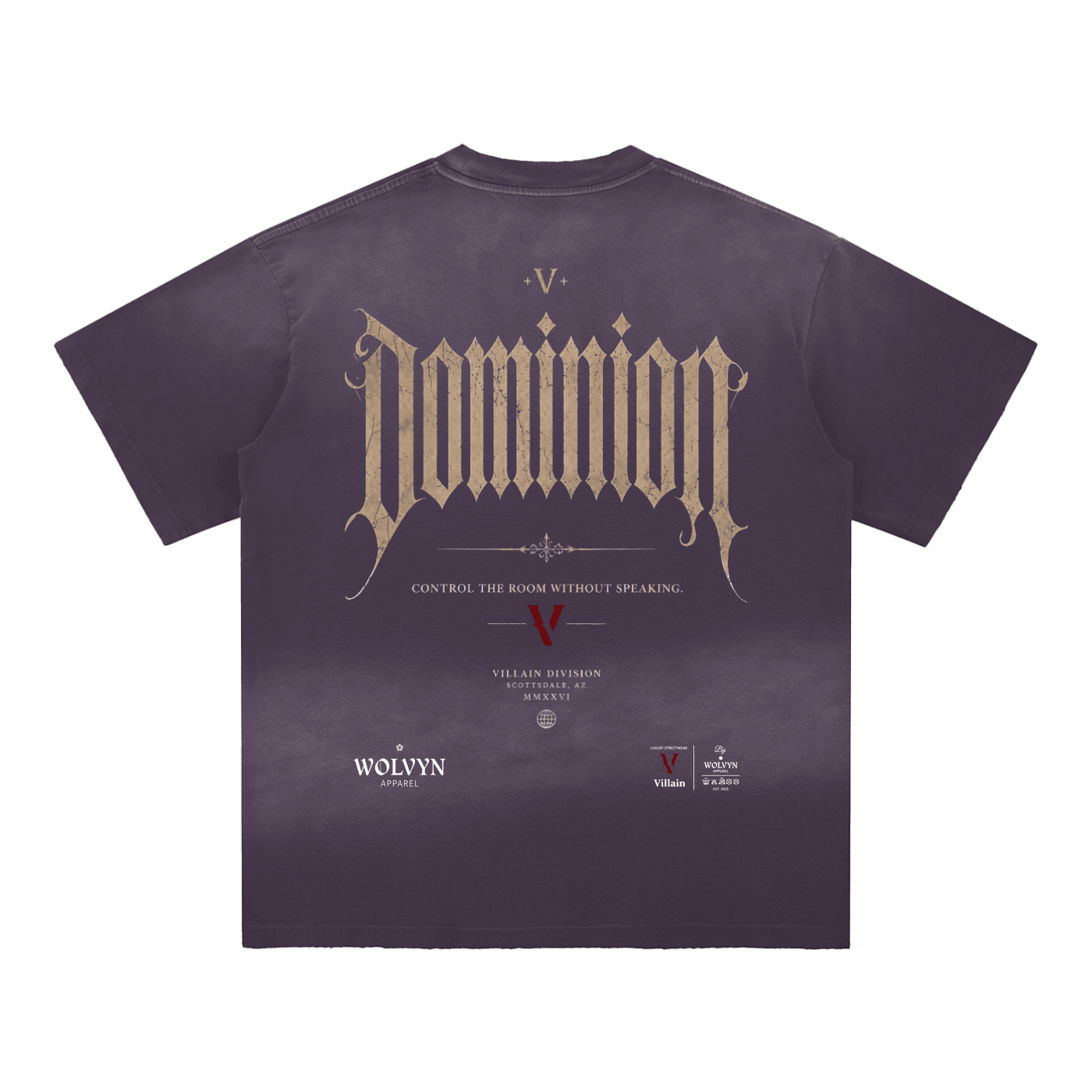 Villain by Wolvyn Apparel "Dominion 2" Sun Fade Hand - Frayed Cotton T-Shirt - Wolvyn Apparel