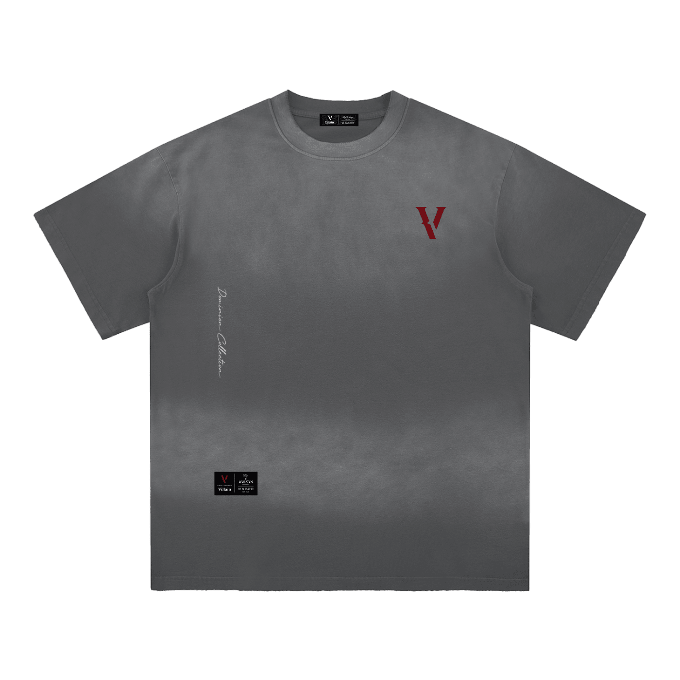 Villain by Wolvyn Apparel "Dominion 2" Sun Fade Hand - Frayed Cotton T-Shirt - Wolvyn Apparel