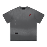 Villain by Wolvyn Apparel "Dominion 2" Sun Fade Hand - Frayed Cotton T-Shirt - Wolvyn Apparel