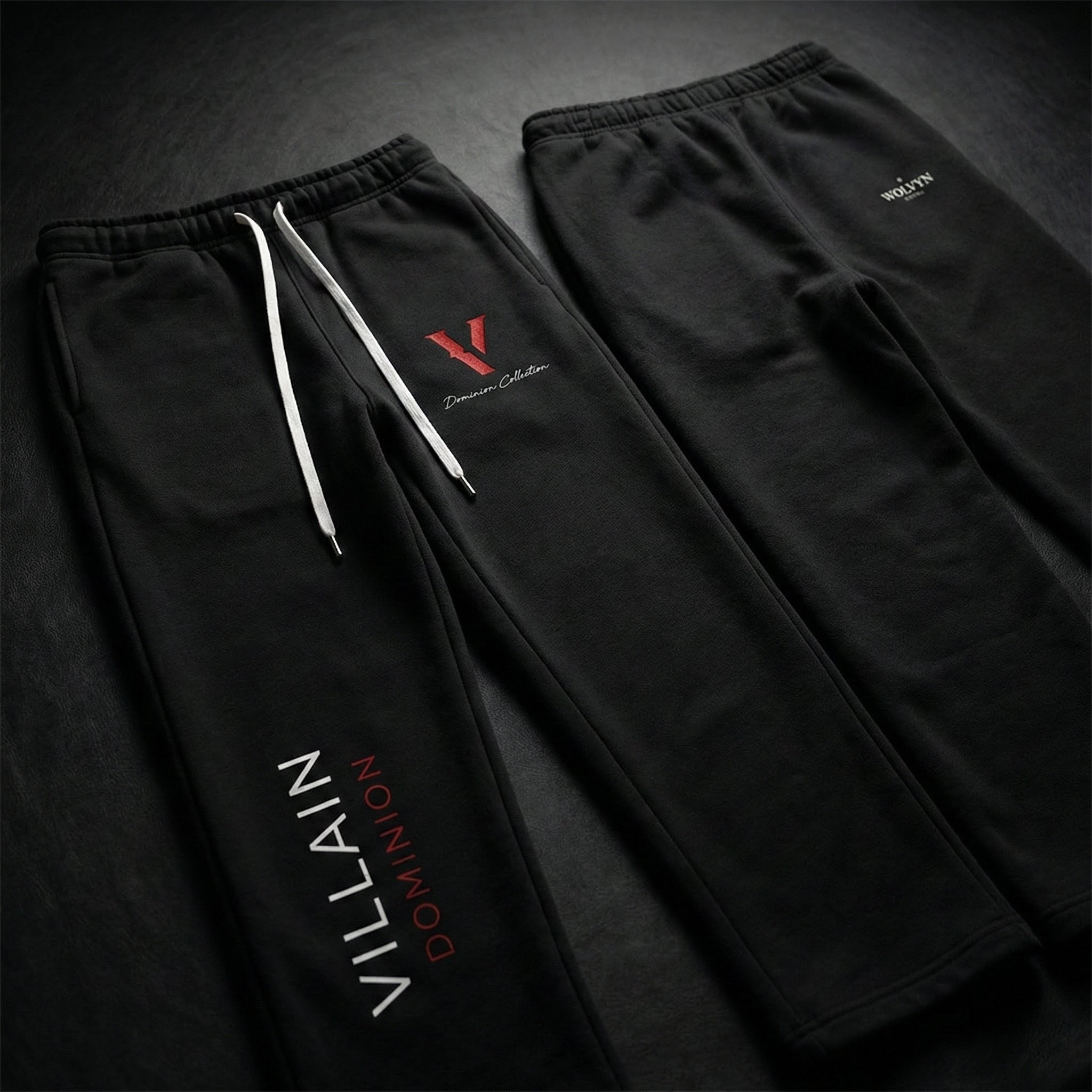 Villain by Wolvyn Apparel - Dominion Collection - Fleece Straight Leg Pants - Wolvyn Apparel