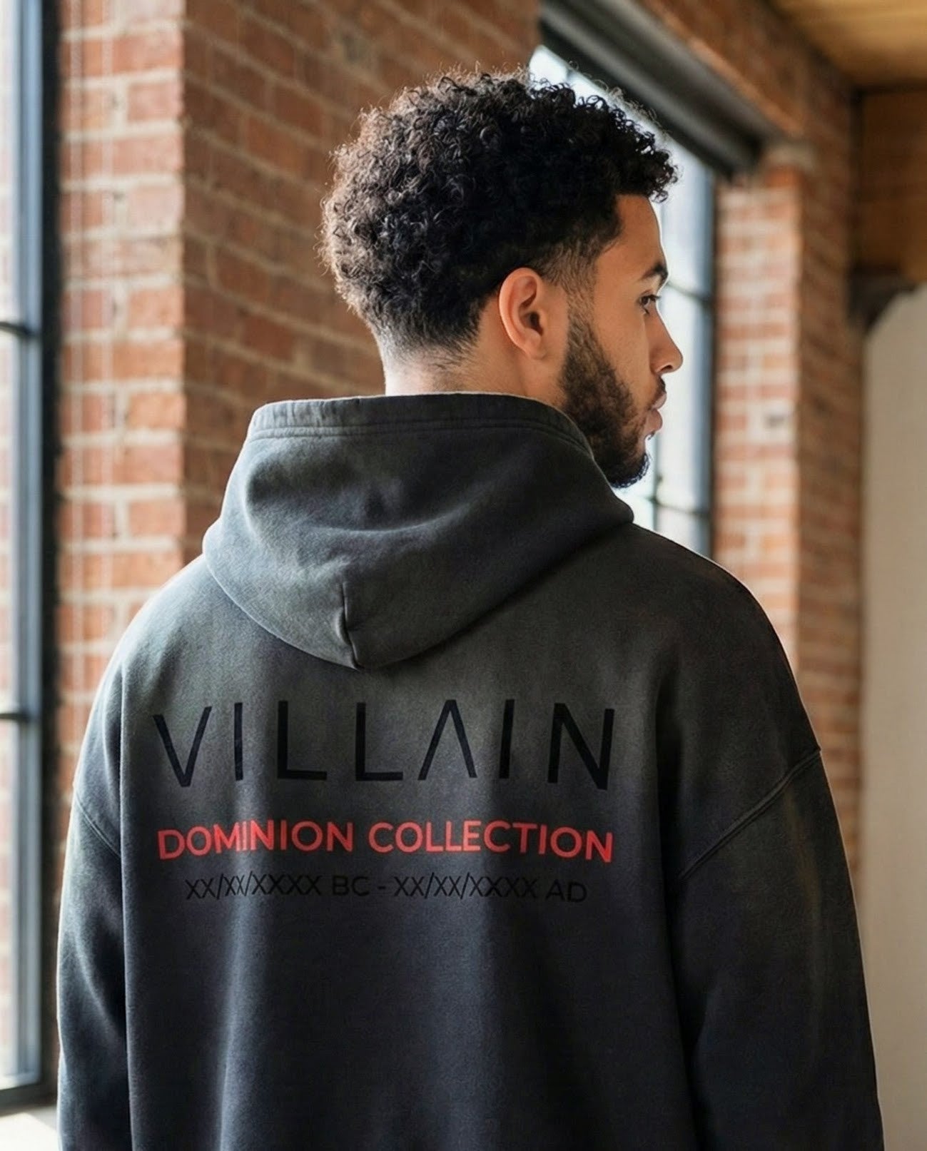 Villain by Wolvyn Apparel - Dominion Collection - Frayed Sunfade Boxy Fleece Hoodie - Wolvyn Apparel