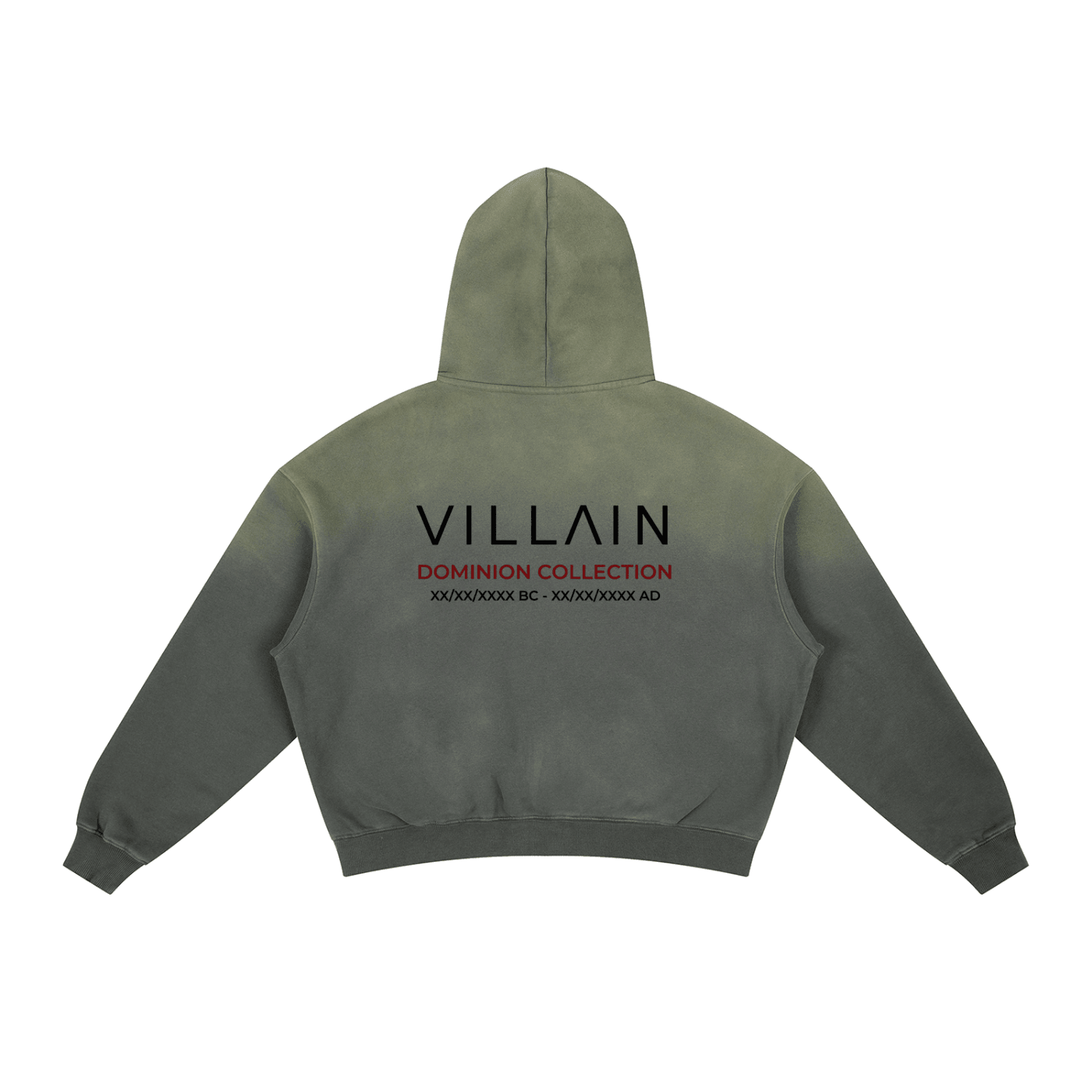 Villain by Wolvyn Apparel - Dominion Collection - Frayed Sunfade Boxy Fleece Hoodie - Wolvyn Apparel