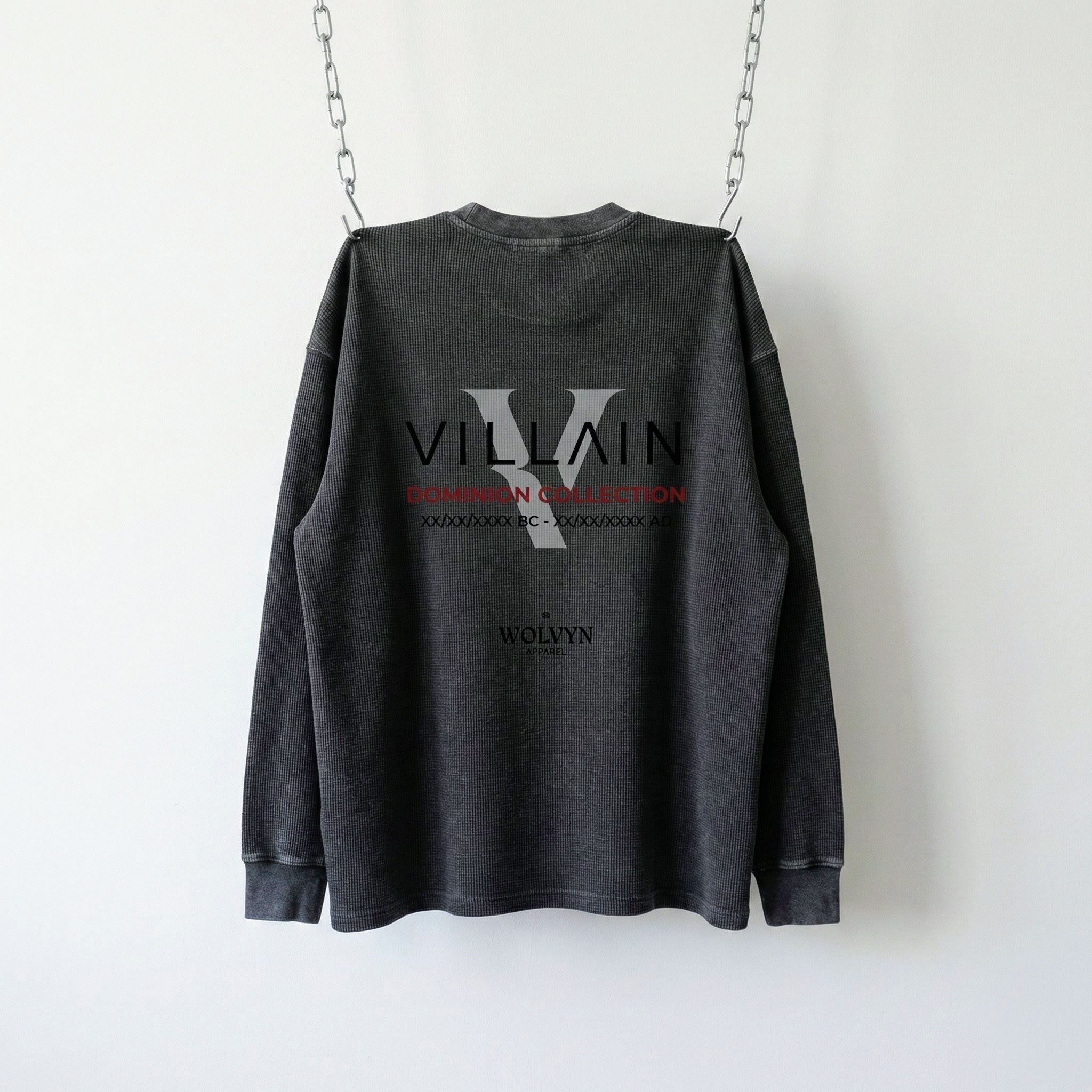 Villain by Wolvyn Apparel - Dominion Collection - Mineral Wash Waffle Oversized T-Shirt - Wolvyn Apparel