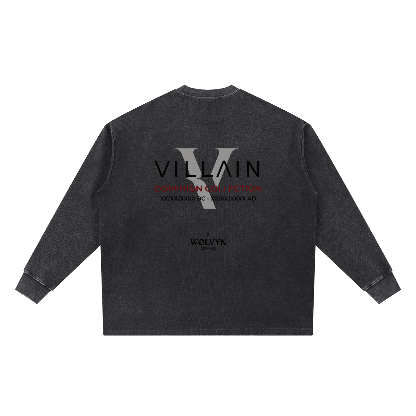 Villain by Wolvyn Apparel - Dominion Collection - Mineral Wash Waffle Oversized T-Shirt - Wolvyn Apparel