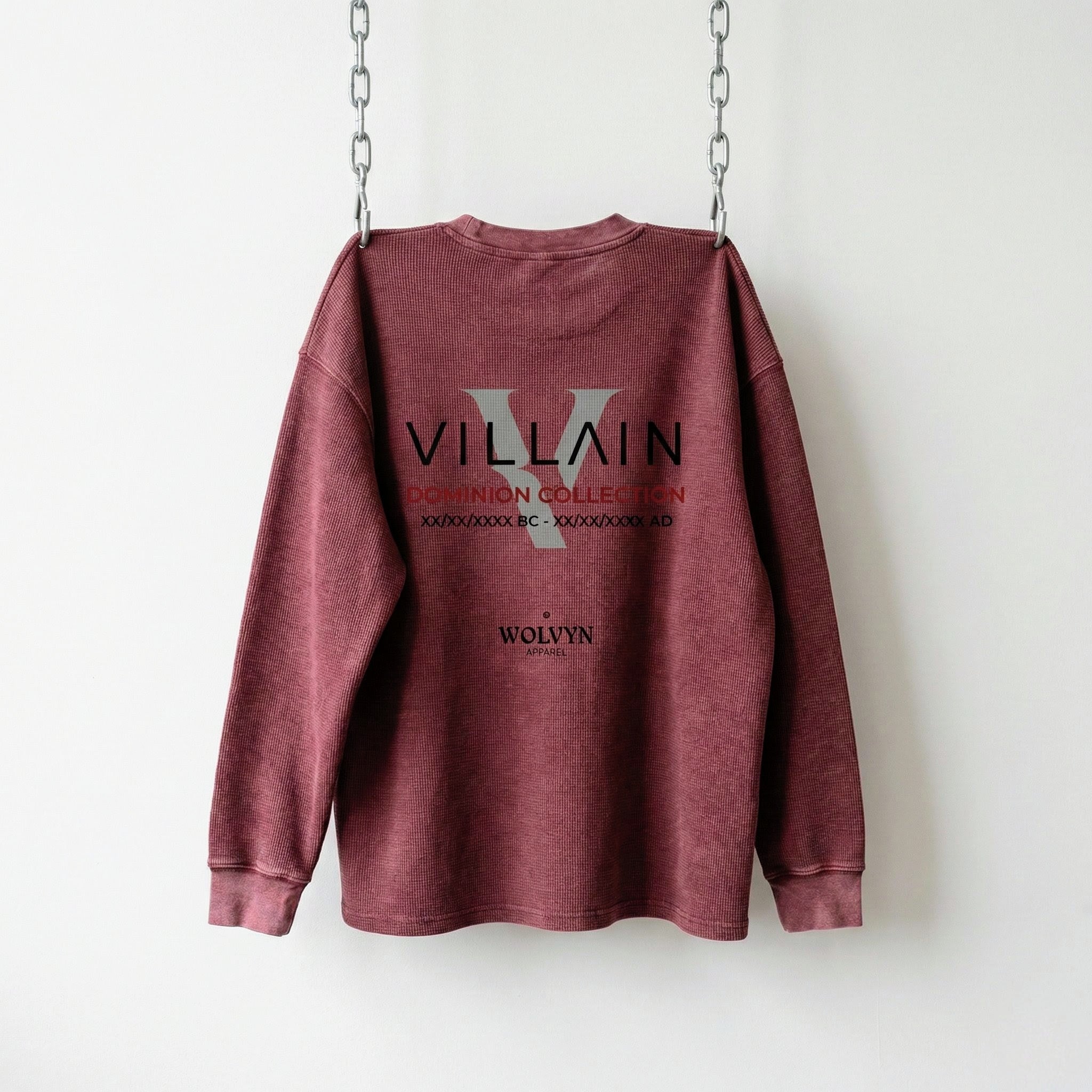 Villain by Wolvyn Apparel - Dominion Collection - Mineral Wash Waffle Oversized T-Shirt - Wolvyn Apparel