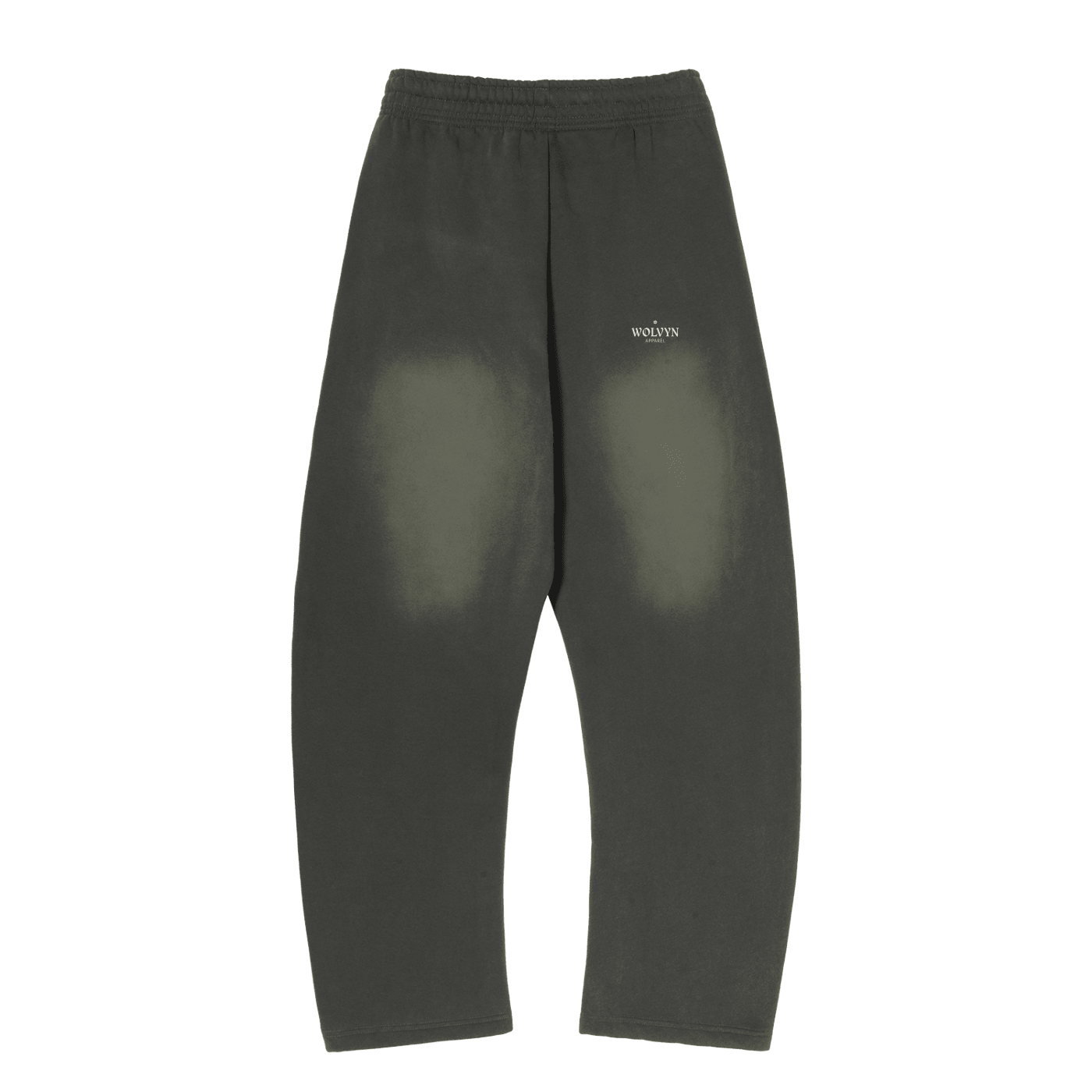 Sunfade curved blade fleece sweatpants with faded thigh details and small chest logo on front