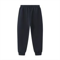 Black essential drawstring jogger sweatpants with elastic waistband and cuffed ankles