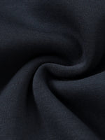 Close-up of heavyweight black jogger sweatpants fabric texture