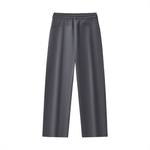 Charcoal straight leg sweatpants with drawstring waist, heavyweight streetwear style