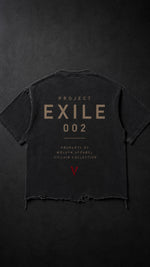Villain by Wolvyn Apparel ‘Exile 002’ 340 GSM - Snow Wash Raw-Hem Boxy T-shirt - Wolvyn Apparel