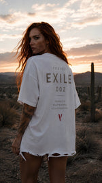 Villain by Wolvyn Apparel ‘Exile 002’ 340 GSM - Snow Wash Raw-Hem Boxy T-shirt - Wolvyn Apparel