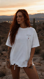 Villain by Wolvyn Apparel ‘Exile 002’ 340 GSM - Snow Wash Raw-Hem Boxy T-shirt - Wolvyn Apparel