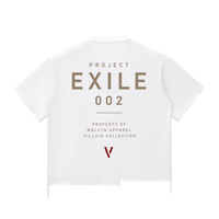 Villain by Wolvyn Apparel ‘Exile 002’ 340 GSM - Snow Wash Raw-Hem Boxy T-shirt - Wolvyn Apparel
