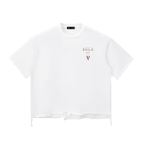 Villain by Wolvyn Apparel ‘Exile 002’ 340 GSM - Snow Wash Raw-Hem Boxy T-shirt - Wolvyn Apparel