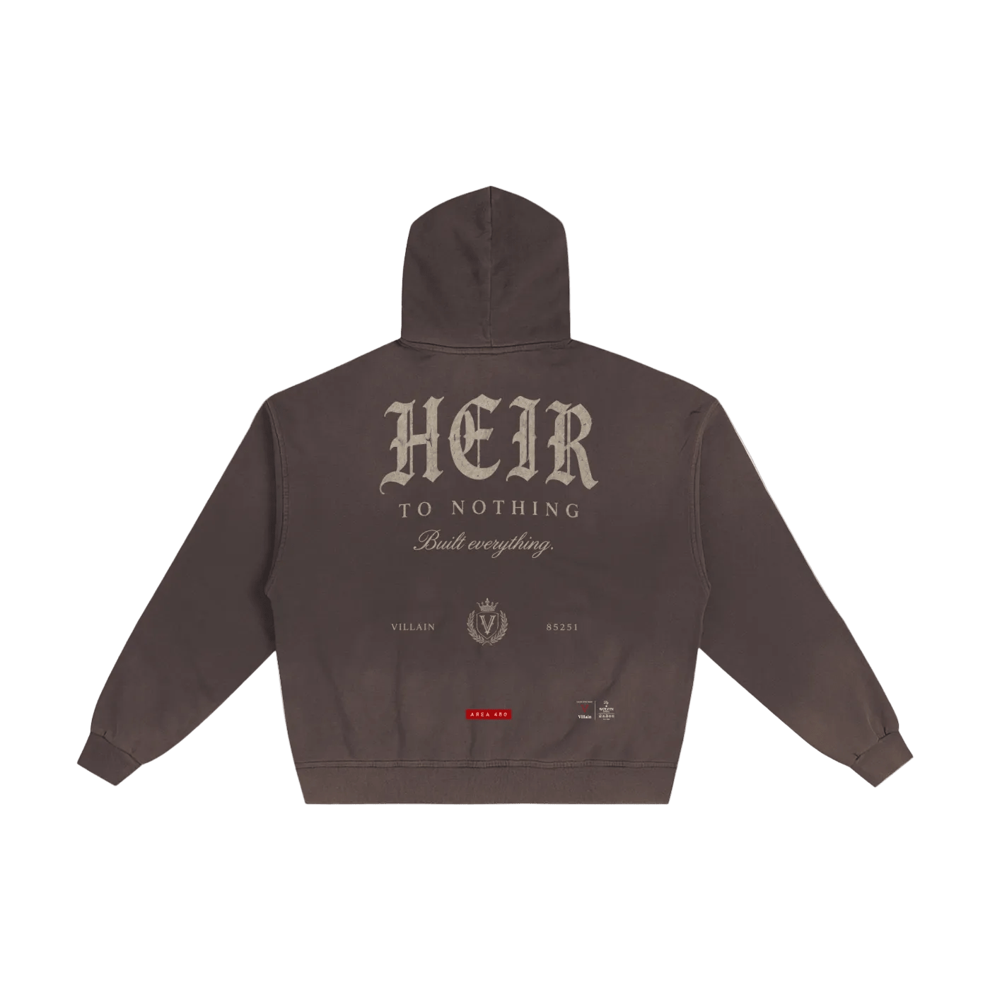 Villain by Wolvyn Apparel Hand-Frayed Sunfade Zip Hoodie - Wolvyn Apparel
