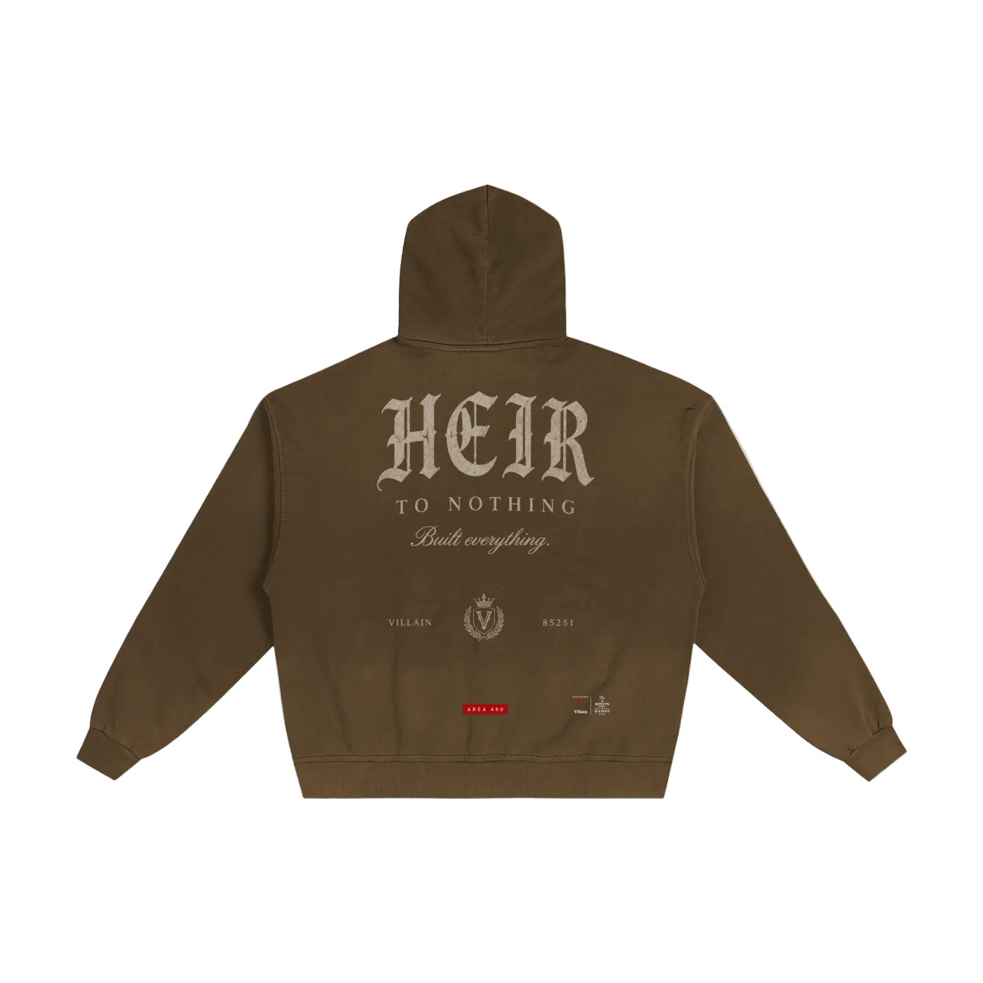 Villain by Wolvyn Apparel Hand-Frayed Sunfade Zip Hoodie - Wolvyn Apparel